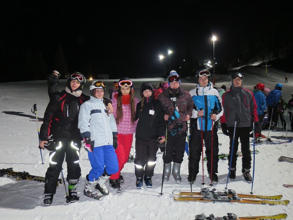 večerné lyžovanie
