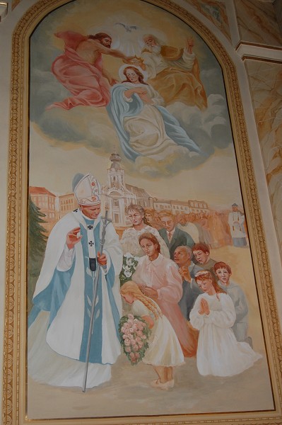 Maľba v kaplnke, ktorú  Karol Wojtyla veľmi často navštevoval 